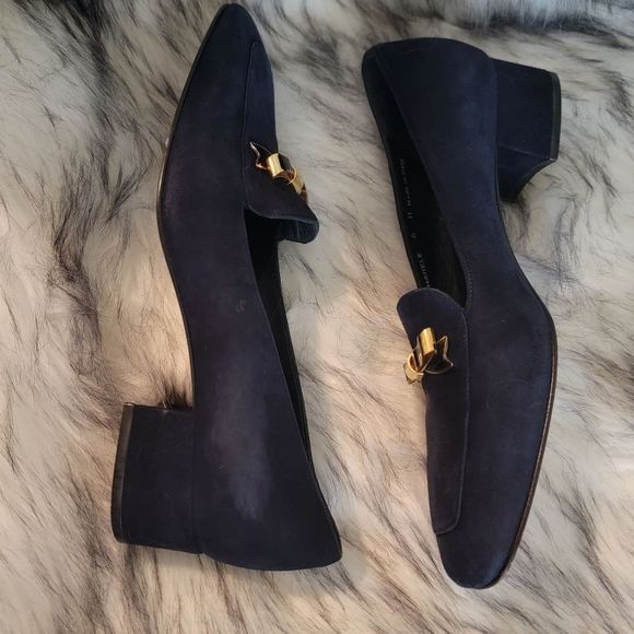 Bally Blue Suede Marelle Loafers - Picture 5 of 9